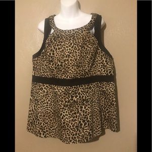 Torrid animal print top size 2, Cotton